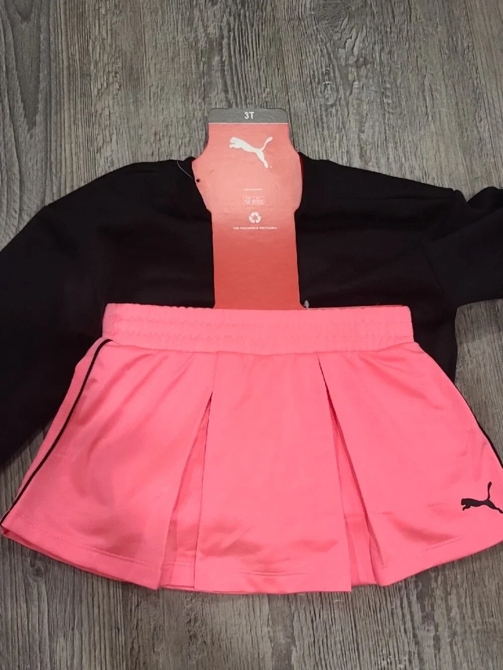 Puma Black Sweatshirt with Hot Pink Skort